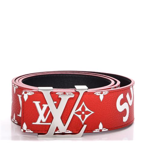 cinturon lv|louis vuitton supreme red belt.